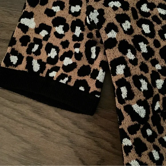 NWOT Michael Kors Leopard Print Sweater Spring SS Sweater - Picture 8 of 11